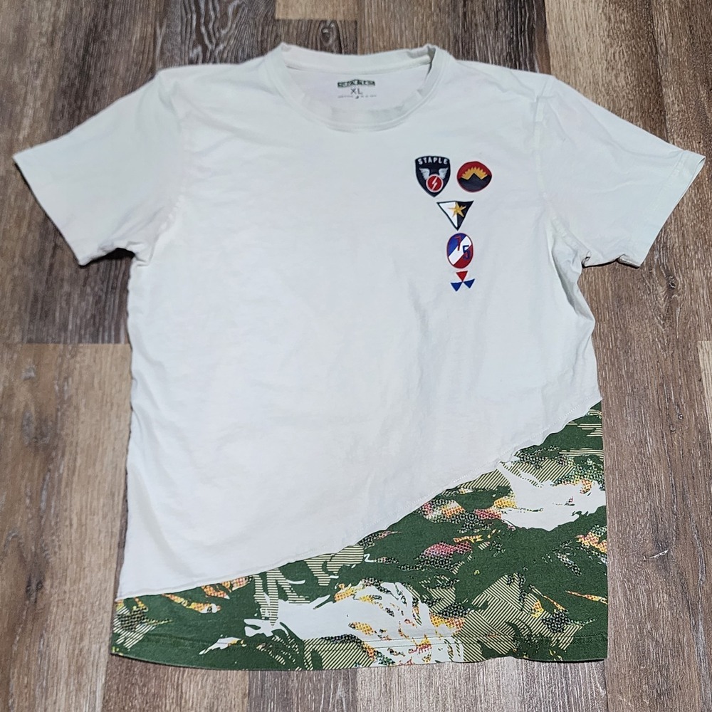 Staple Shirt Adult Men's XL White Patch Pigeon International Streetwear